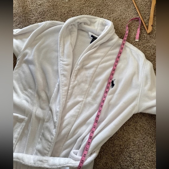 Polo Ralph Lauren Men's Sleepwear Soft Kimono Velour Robe White 
Size Large/XL - Picture 12 of 12